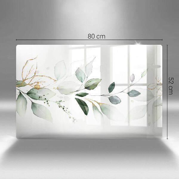 Steklena podloga za rezanje Akvarelni listi