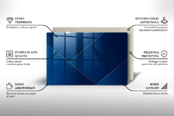 Steklena podloga za rezanje Moderno ozadje