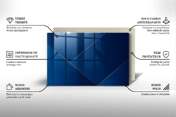 Steklena podloga za rezanje Moderno ozadje