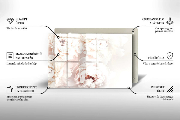 Steklena podloga za rezanje Pastelne potonike