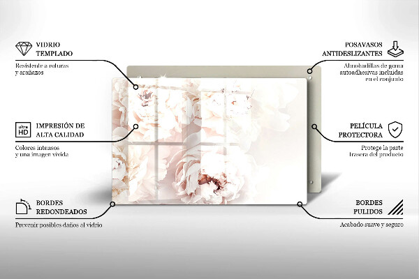 Steklena podloga za rezanje Pastelne potonike