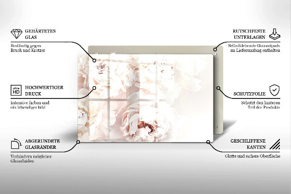 Steklena podloga za rezanje Pastelne potonike