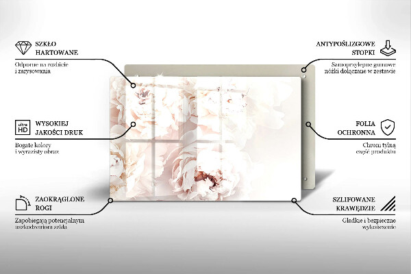 Steklena podloga za rezanje Pastelne potonike