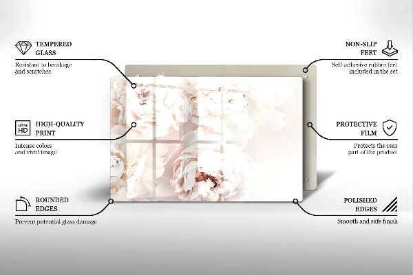 Steklena podloga za rezanje Pastelne potonike