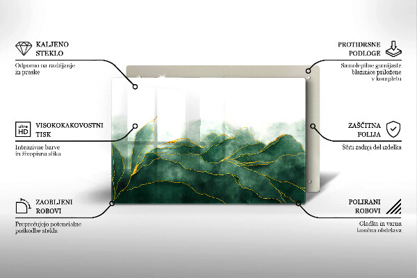 Steklena podloga za rezanje Abstraktna narava
