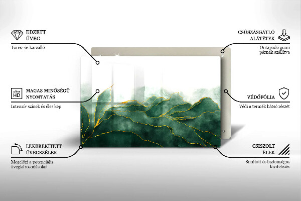 Steklena podloga za rezanje Abstraktna narava
