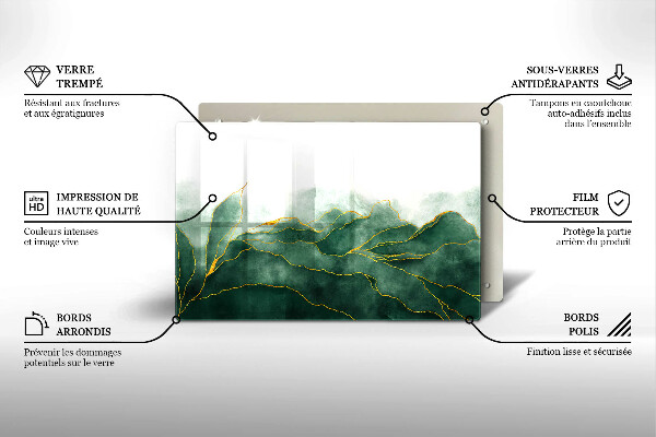 Steklena podloga za rezanje Abstraktna narava