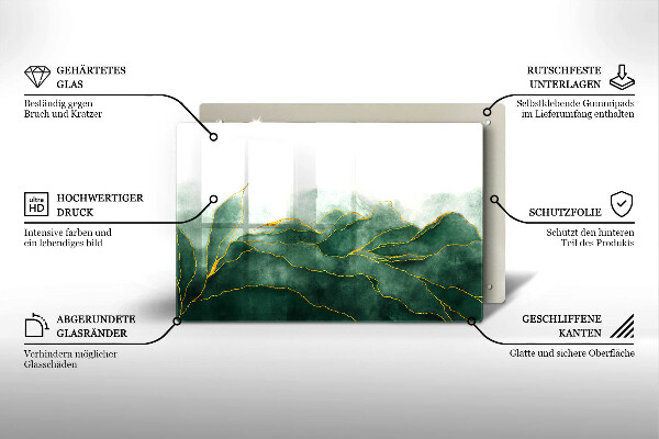 Steklena podloga za rezanje Abstraktna narava