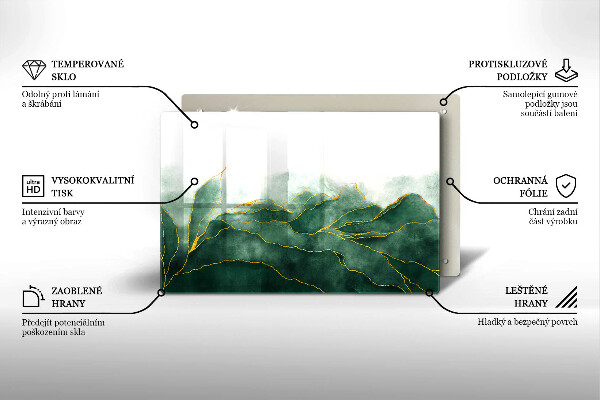Steklena podloga za rezanje Abstraktna narava