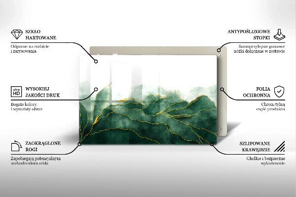 Steklena podloga za rezanje Abstraktna narava