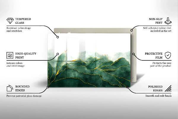 Steklena podloga za rezanje Abstraktna narava