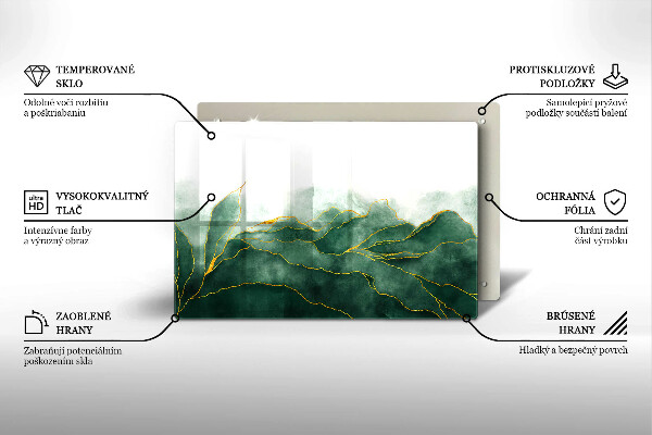 Steklena podloga za rezanje Abstraktna narava