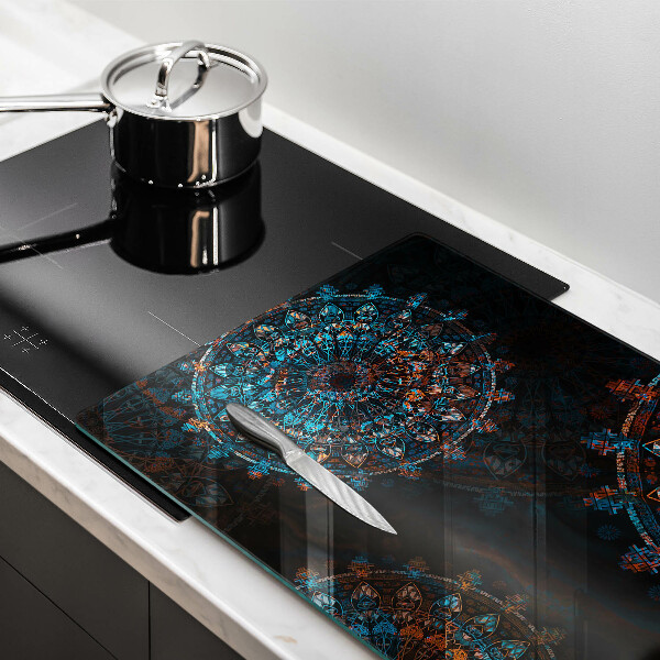 Steklena podloga za rezanje Boho vintage kolesa