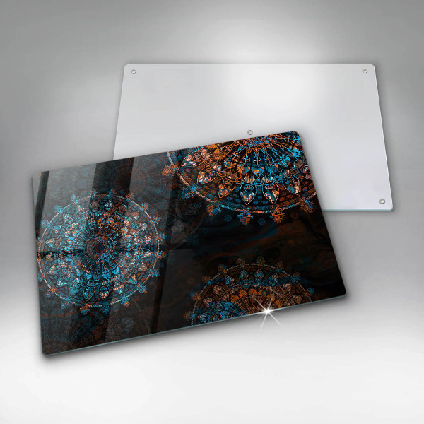 Steklena podloga za rezanje Boho vintage kolesa