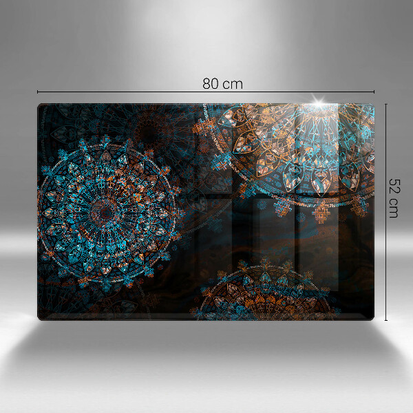 Steklena podloga za rezanje Boho vintage kolesa