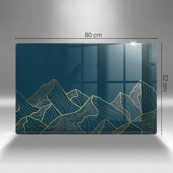Steklena podloga za rezanje Abstraktne gore