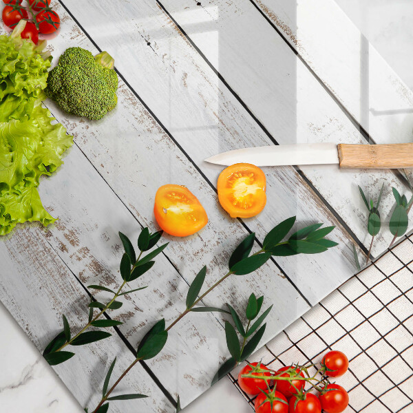 Steklena podloga za rezanje Stare deske in listi