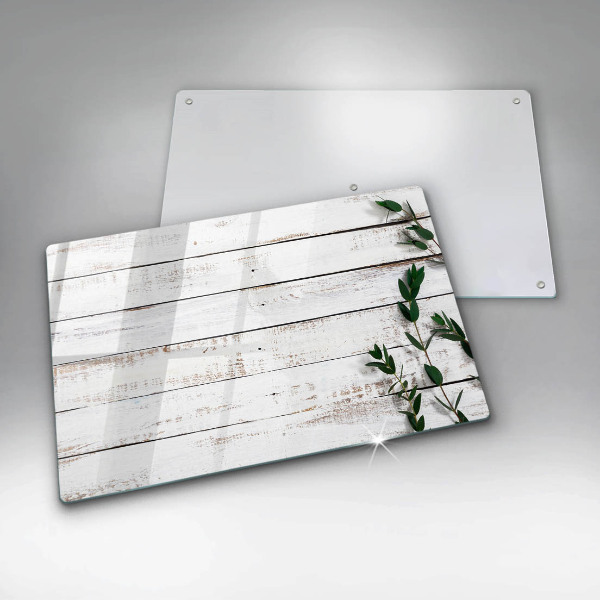 Steklena podloga za rezanje Stare deske in listi