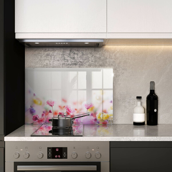 Steklena podloga za rezanje Cvetlični travnik