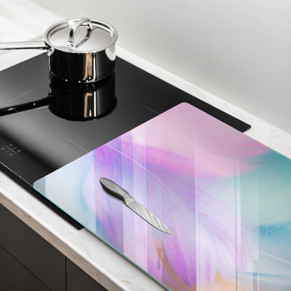 Steklena podloga za rezanje Pastelno perje