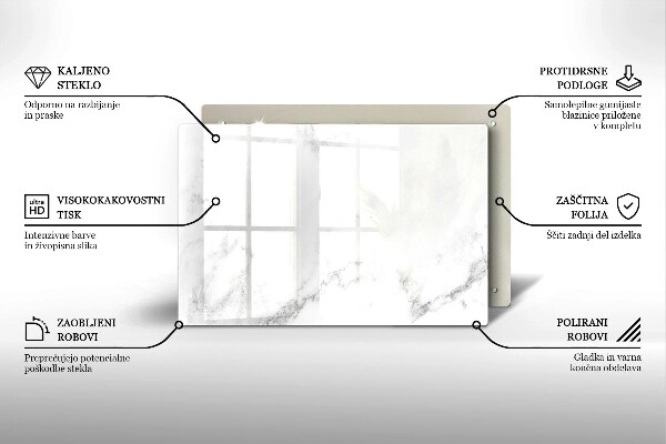 Steklena podloga za rezanje Moderni marmor