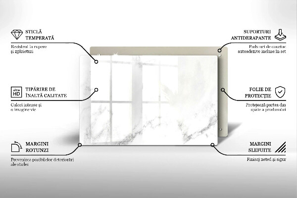 Steklena podloga za rezanje Moderni marmor