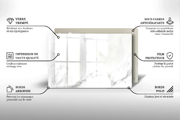 Steklena podloga za rezanje Moderni marmor
