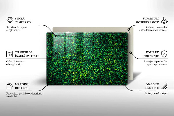 Steklena podloga za rezanje Rastlina z majhnimi listi