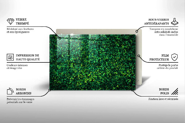 Steklena podloga za rezanje Rastlina z majhnimi listi