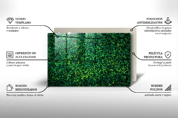 Steklena podloga za rezanje Rastlina z majhnimi listi