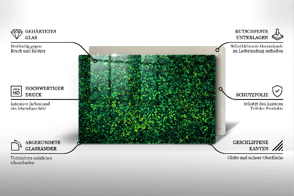 Steklena podloga za rezanje Rastlina z majhnimi listi