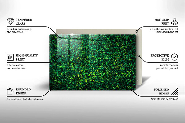 Steklena podloga za rezanje Rastlina z majhnimi listi