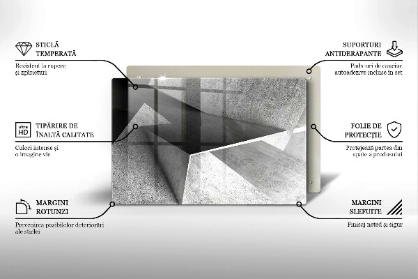 Steklena podloga za rezanje Konkretna abstrakcija