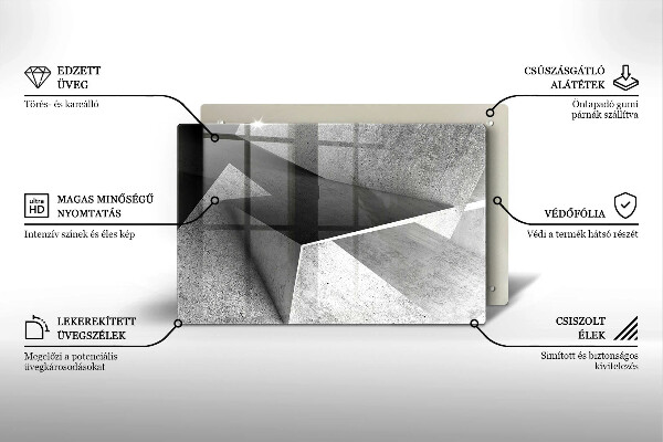 Steklena podloga za rezanje Konkretna abstrakcija