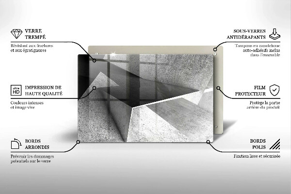 Steklena podloga za rezanje Konkretna abstrakcija