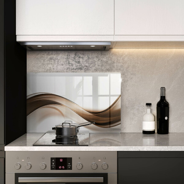 Steklena podloga za rezanje Abstraktne rjave črte