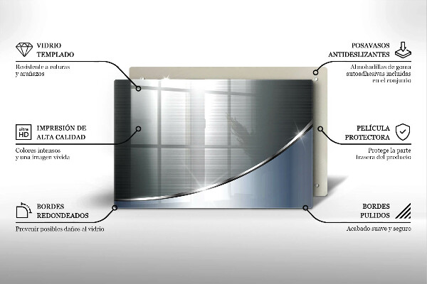 Steklena podloga za rezanje Kovinski abstraktni vzorec