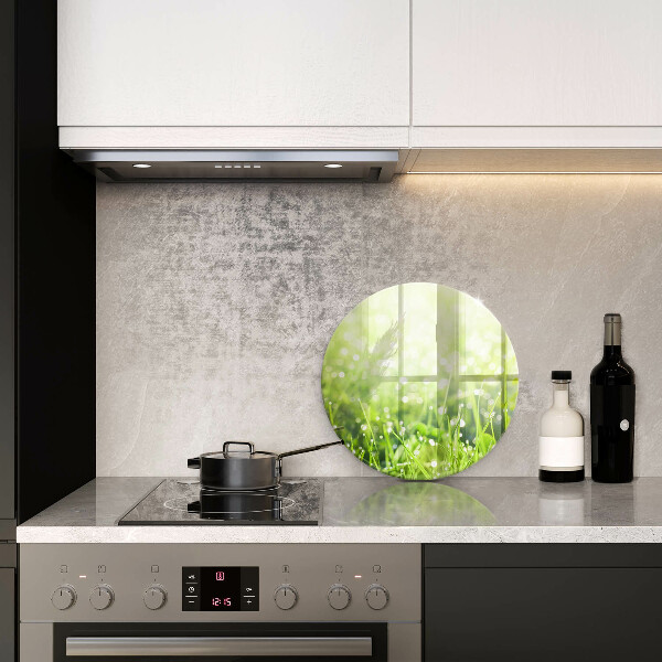 Steklena podloga za rezanje Narava - trava in rosa