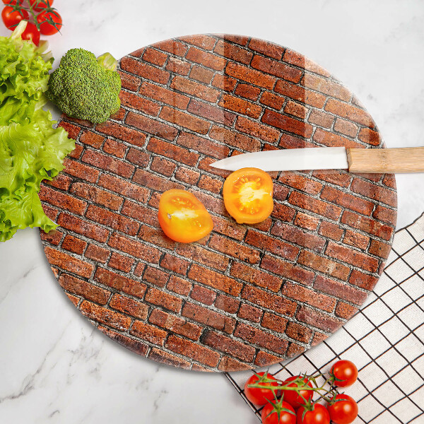 Steklena podloga za rezanje Stena iz opečne stene