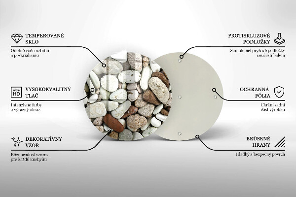 Steklena podloga za rezanje Ozadje majhnih kamnov