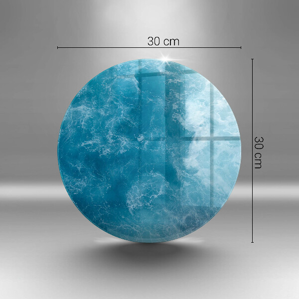 Steklena podloga za rezanje Modra voda