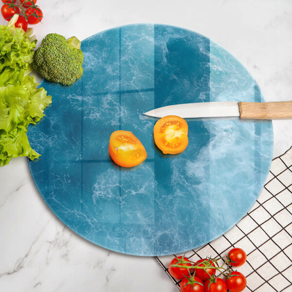 Steklena podloga za rezanje Modra voda