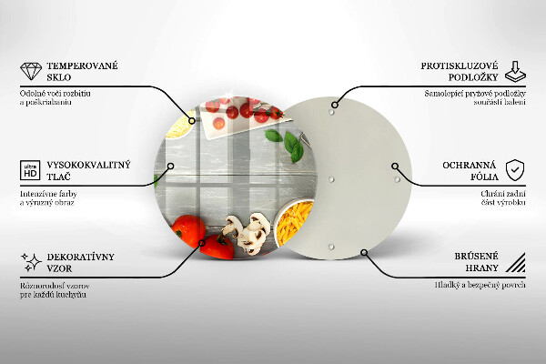 Steklena podloga za rezanje Kuhinjska hrana