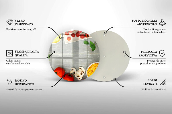Steklena podloga za rezanje Kuhinjska hrana