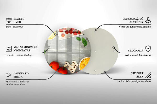 Steklena podloga za rezanje Kuhinjska hrana