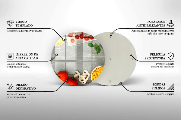 Steklena podloga za rezanje Kuhinjska hrana