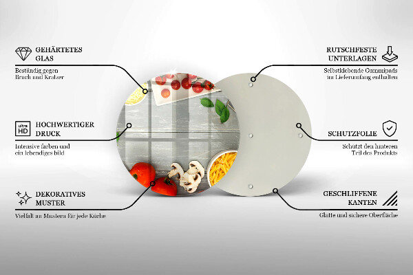 Steklena podloga za rezanje Kuhinjska hrana