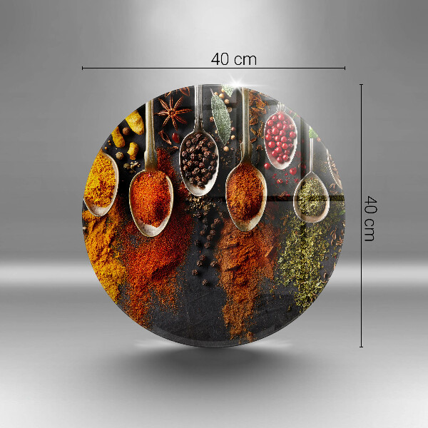 Steklena podloga za rezanje Žlice z začimbami