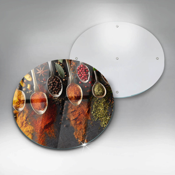 Steklena podloga za rezanje Žlice z začimbami