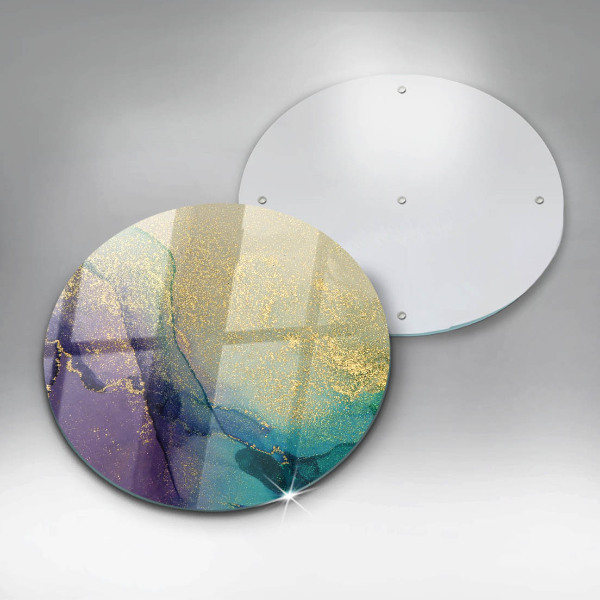 Steklena podloga za rezanje Ozadje z zlatom